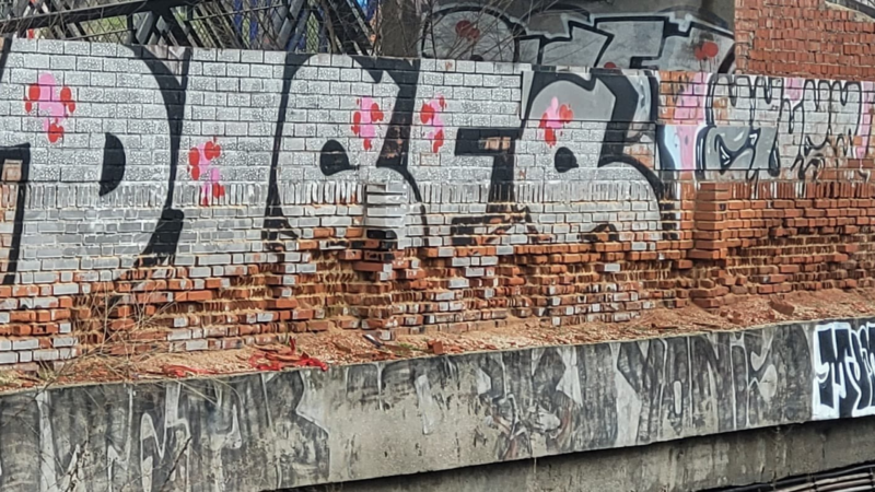 Denuncian deterioro de muros junto a vías en Alcorcón Central