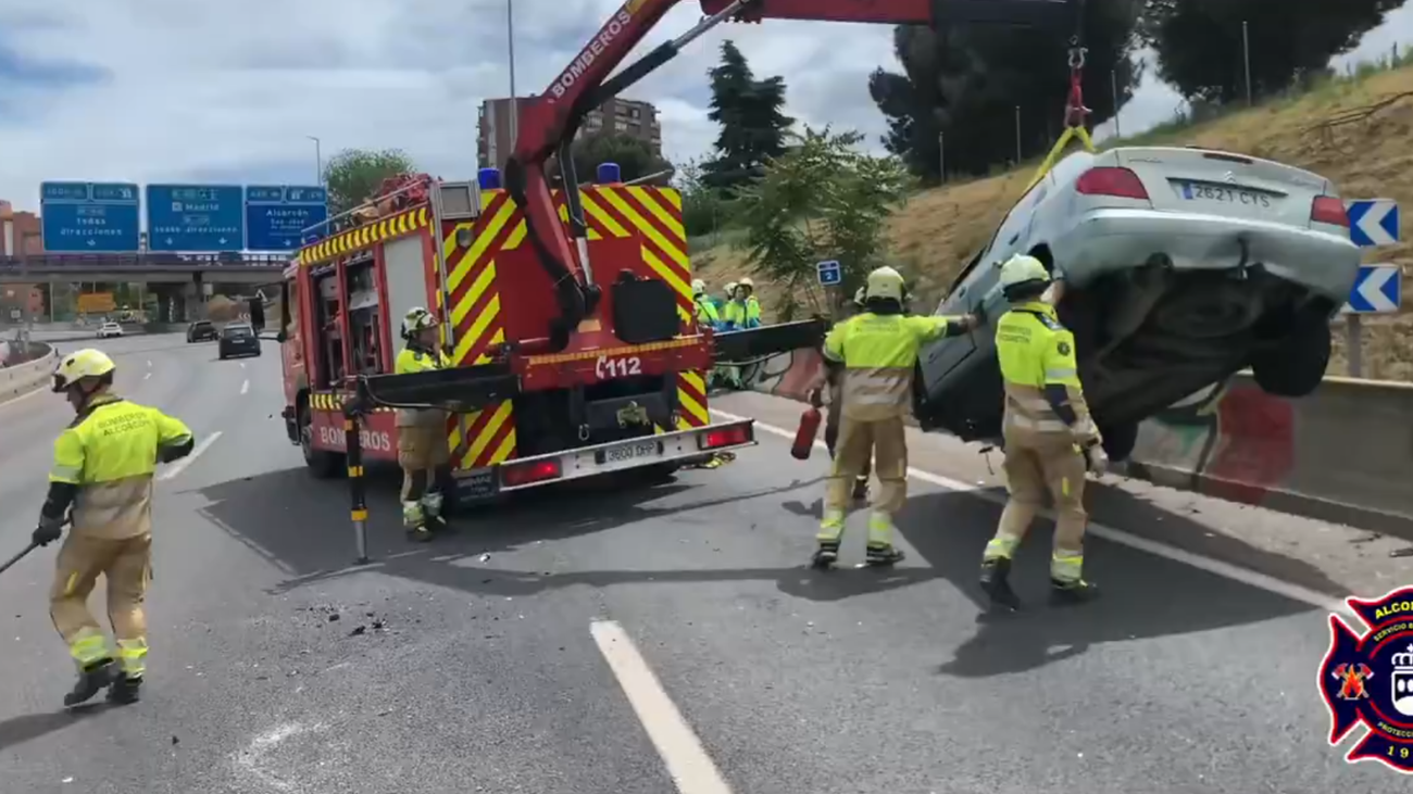 Accidente en la A-5 en Alcorcón deja un conductor herido